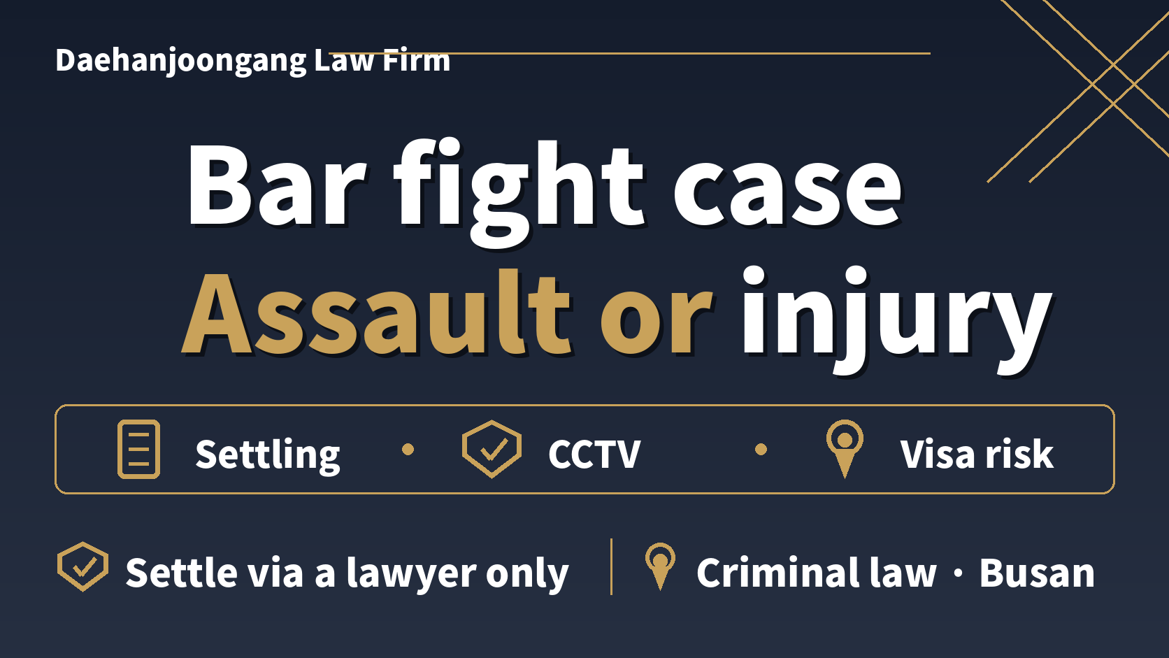 Charged after a bar fight in Korea: does a settlement end the case?