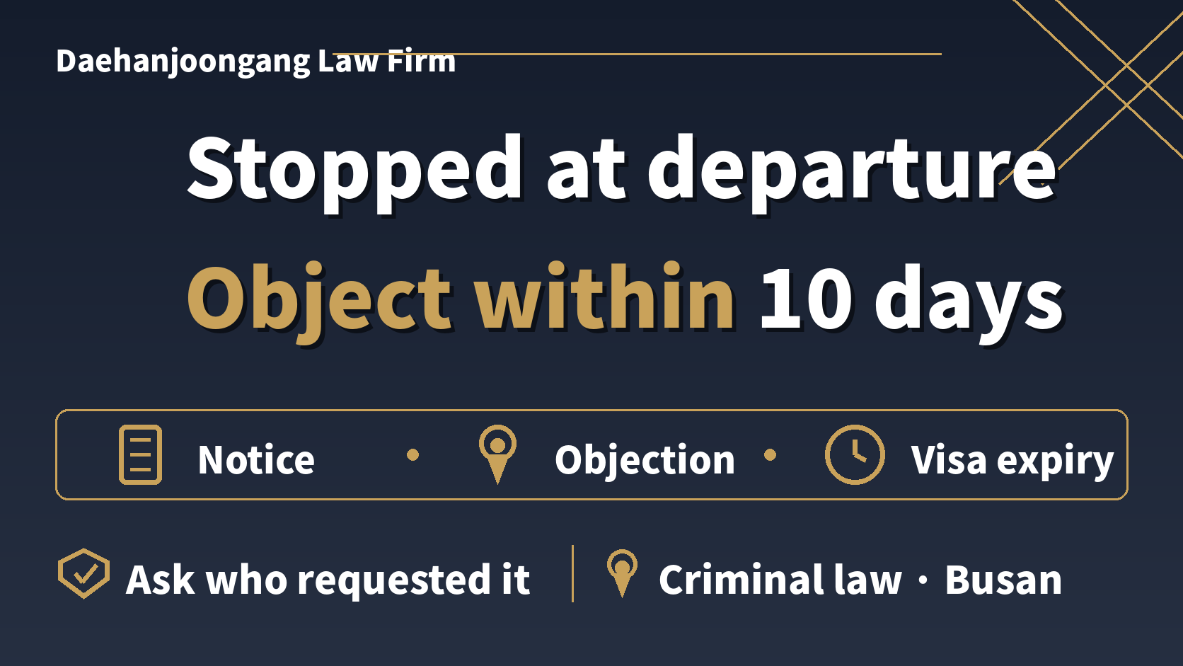 Stopped from leaving Korea during a criminal case: what can I do?