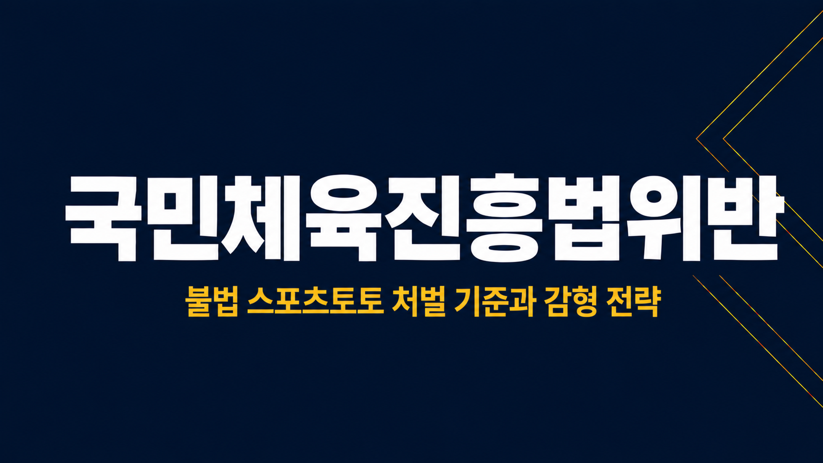 국민체육진흥법위반 이미지 1