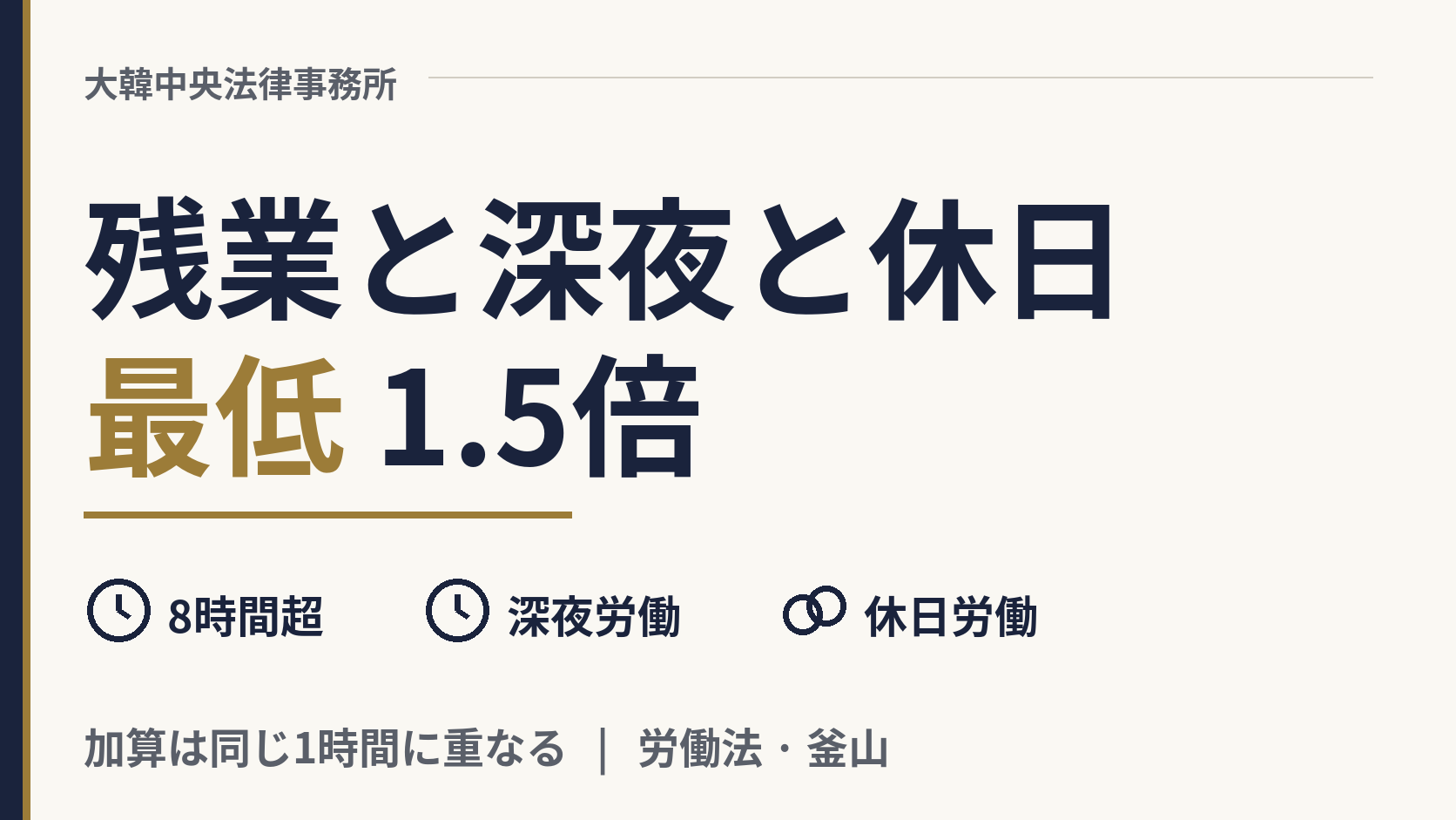 韓国の残業代、深夜手当、休日手当はどう計算しますか？、画像1
